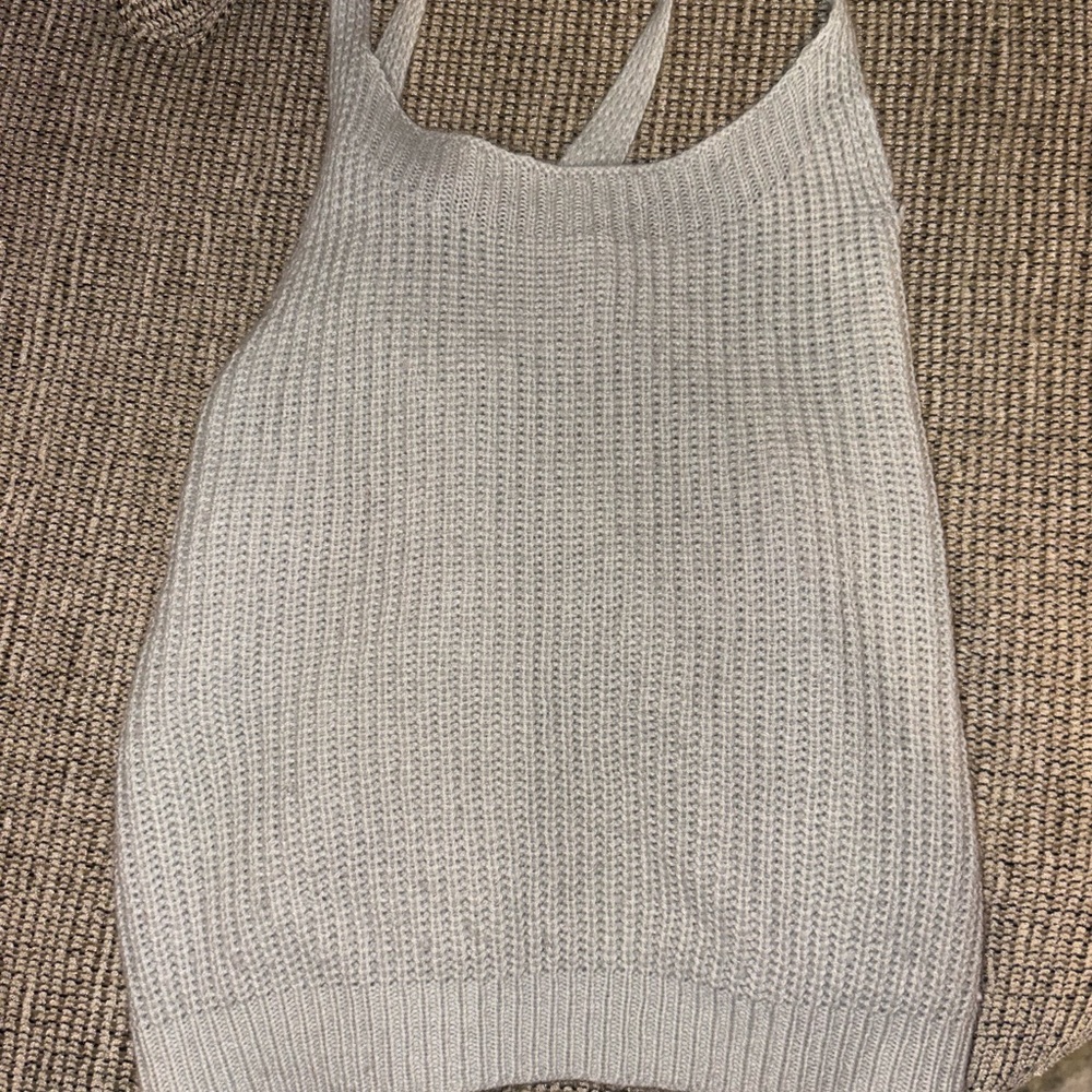 Gray Knit Tank Top